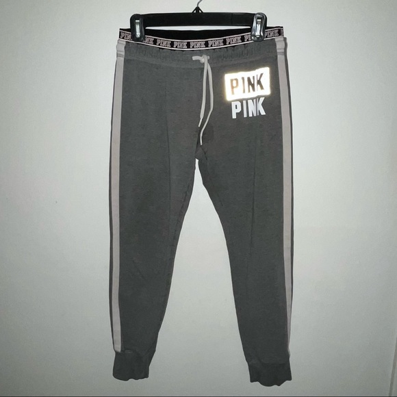 PINK Victoria’s Secret Gray Joggers Size Medium - Picture 5 of 9